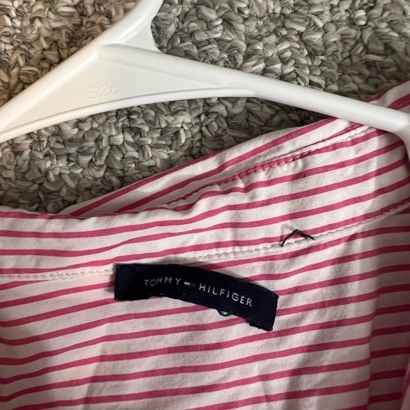 Tommy Hilfiger Striped Roll-Tab Shirt - Size M - Picture 5 of 6